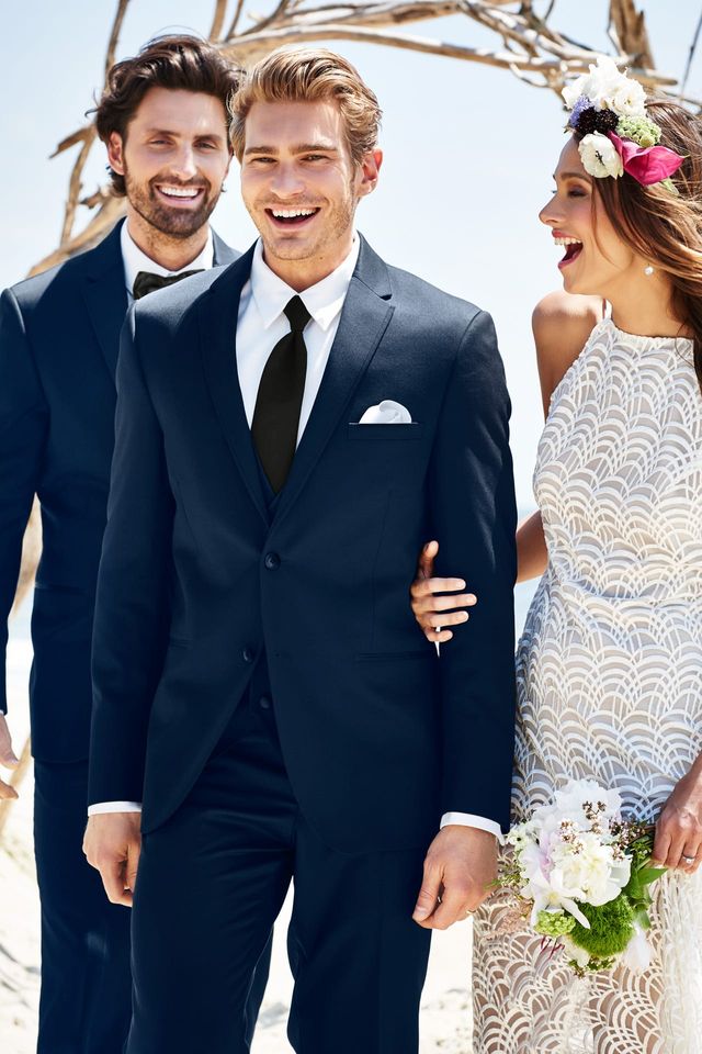 Navy Suit Michael Kors Slim Fit #372